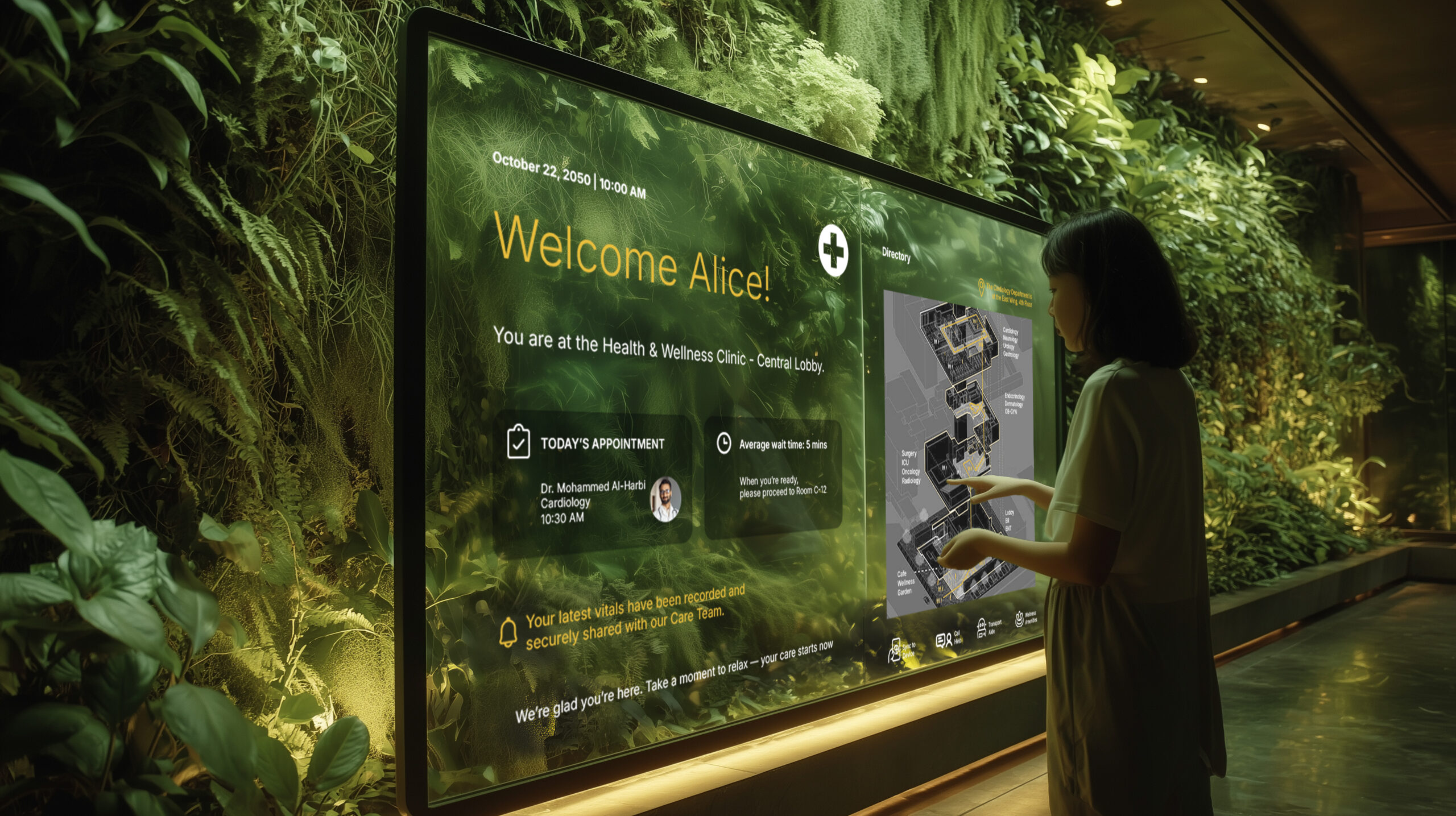 Green wall with tech_clean